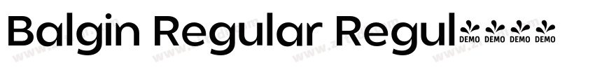 Balgin Regular Regul字体转换